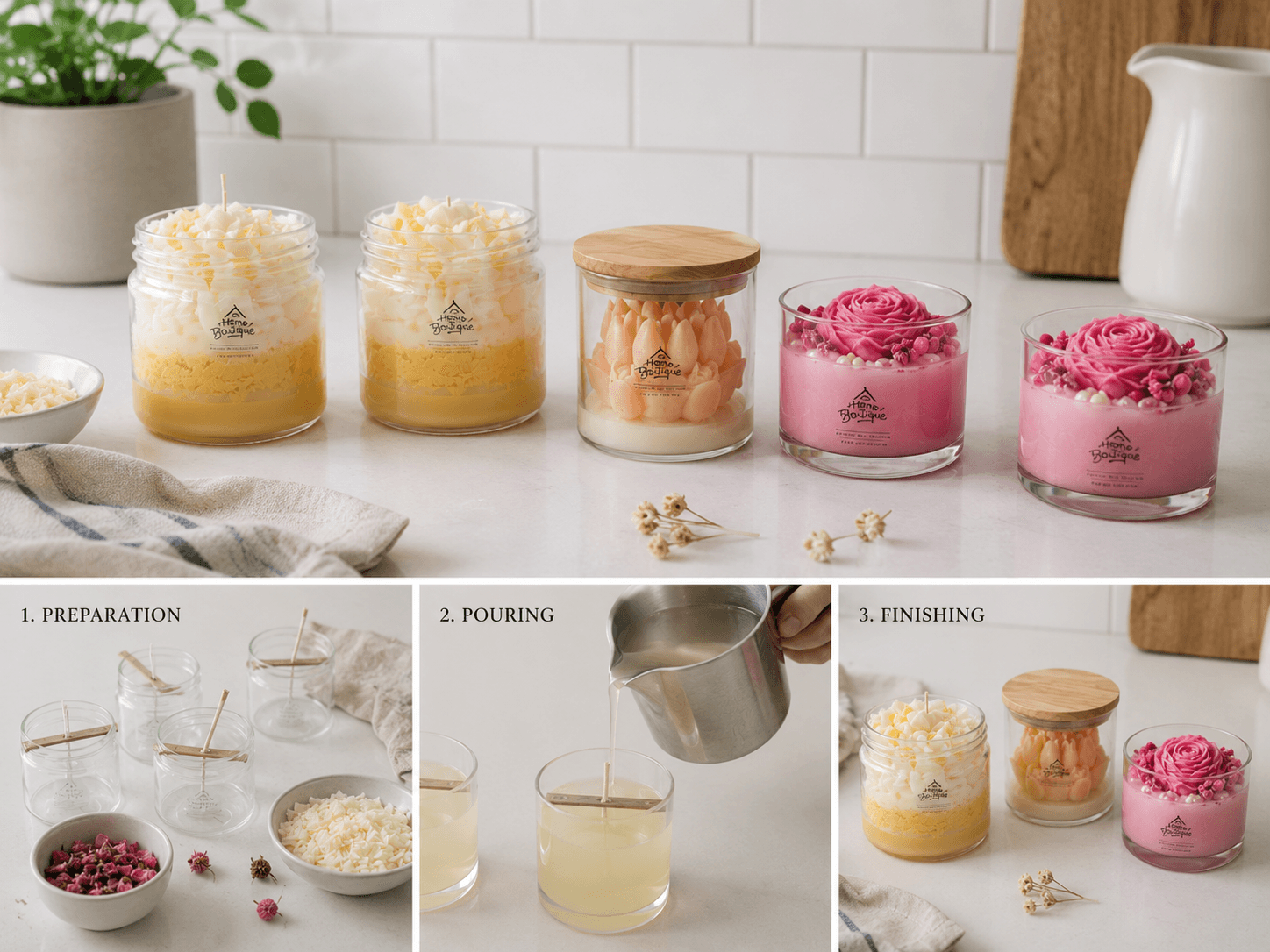 Handcrafted candles